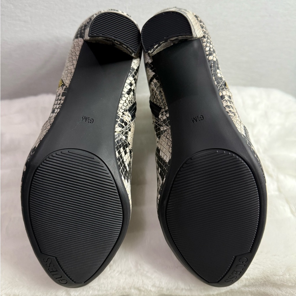 (NEW) GUESS Snake Print Python Ankle Boots - Picture 7 of 10